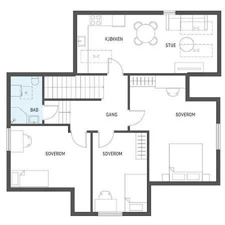 아파트 Near Sentrum For Up To 8 People